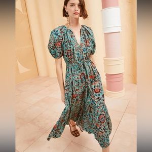 Ulla Johnson Olina dress in Jade, size 6.
